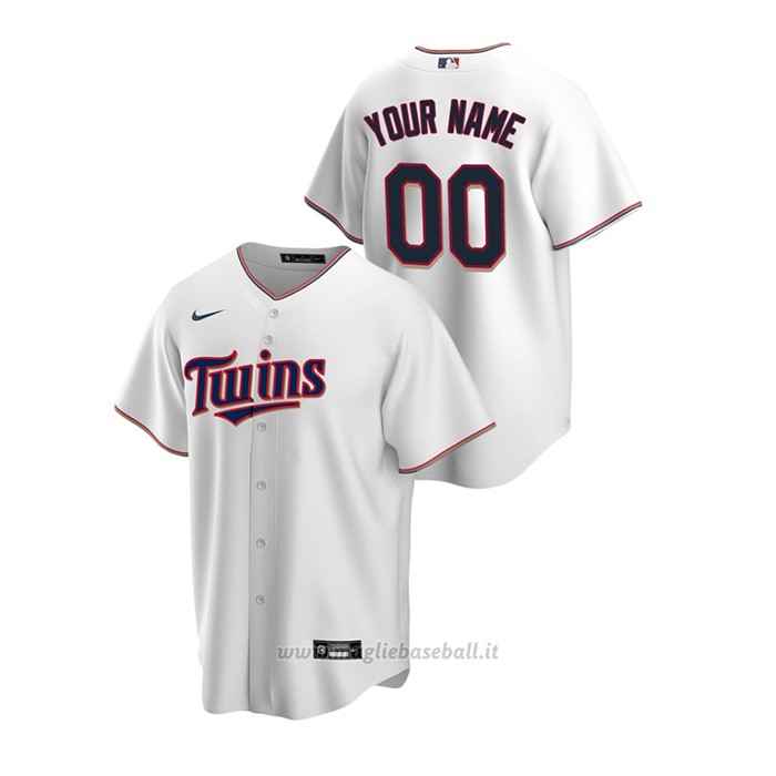 Maglia Baseball Uomo Minnesota Twins Personalizzate Replica Primera Bianco